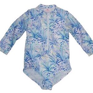 NWT Tommy Bahama Girl's One Piece Rash Guard Swimsuit Protection